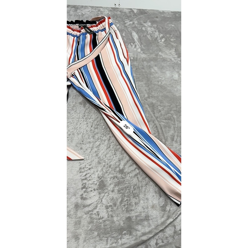 Express Pants Women's‎ Size Small Multicolor Striped Tie Off Belt New With Tags